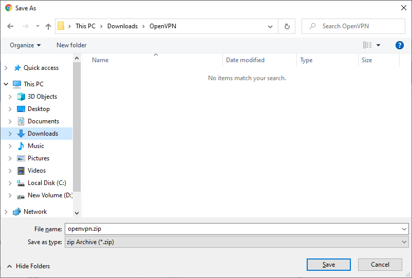Export and save your OpenVPN configuration on Synology VPN