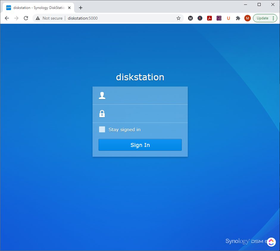 How to access your Synology NAS DSM via web interface GUI