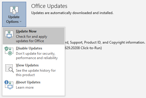 How to update Office 2013, 2016, 2019 & 365