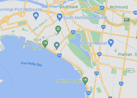 Computer Repairs service area map for Albert Park 3206