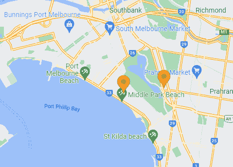 Computer Repairs service area map for Middle Park 3206