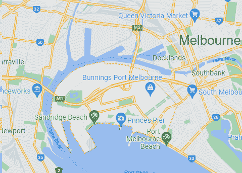 Computer Repairs service area map for Port Melbourne 3207