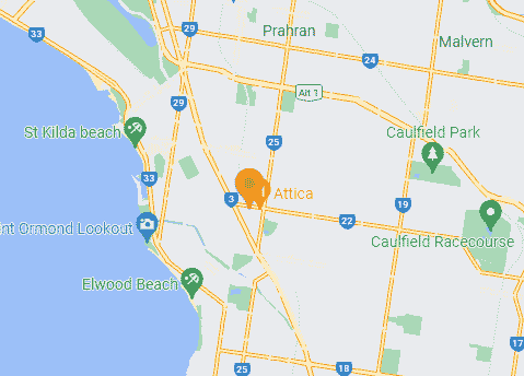 Computer Repairs service area map for Ripponlea 3185