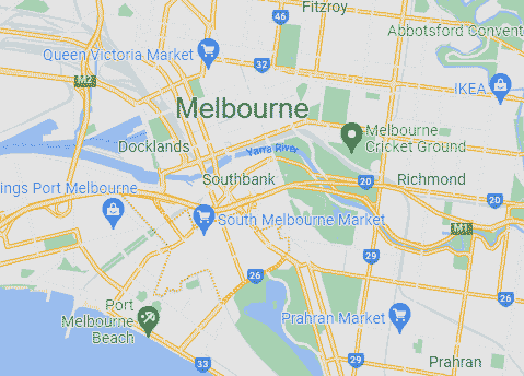 Computer Repairs service area map for South Melbourne 3205