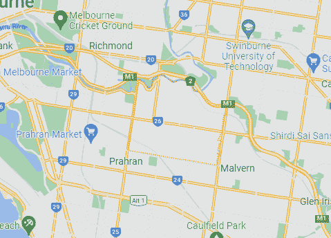 Computer Repairs service area map for Toorak 3142