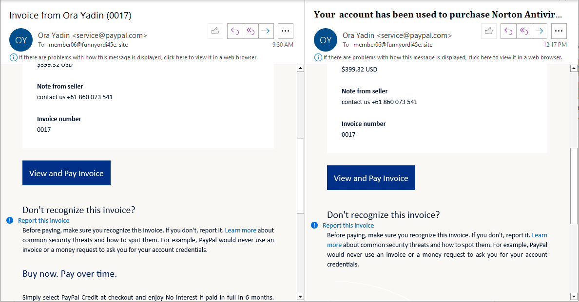 Don_t pay for unrecognized invoice or call scammers back