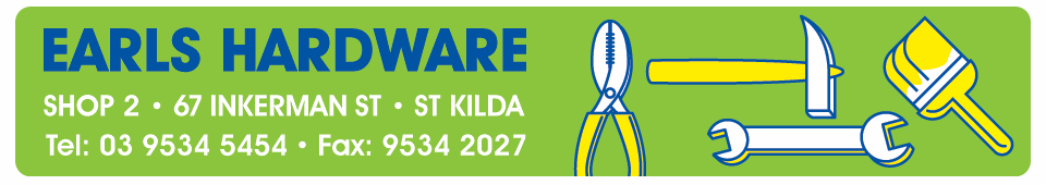 Logo of Earls Hardware, a hardware store in St Kilda