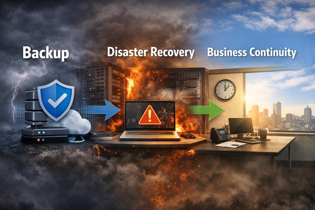What Is the Difference Between Backup, Disaster Recovery and Business Continuity?