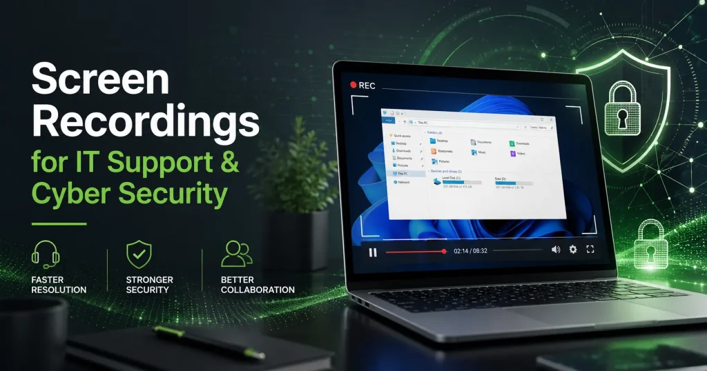Cyber security screen recording