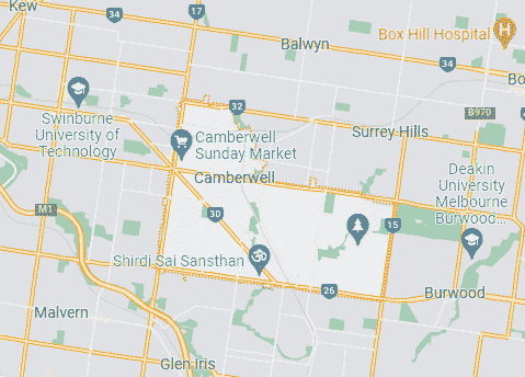 IT Support Camberwell 3124 service area map