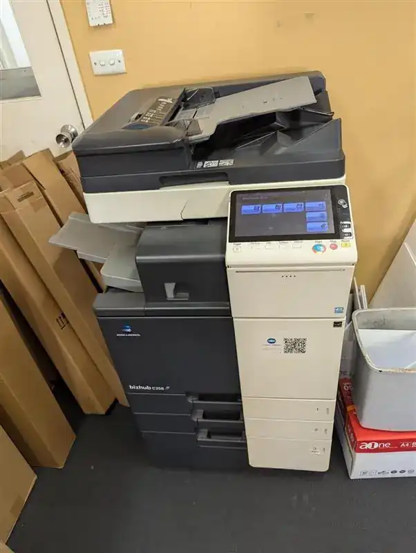 Konica Minolta multifunction printer at Snap printing centre in Notting Hill, Melbourne