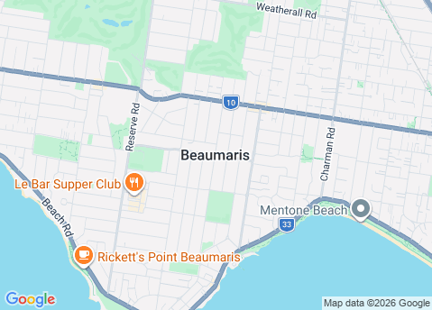 Computer Repairs service area map for Beaumaris 3193