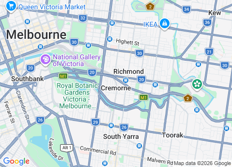 Computer Repairs service area map for Cremorne 3121