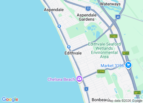 Computer Repairs service area map for Edithvale 3196