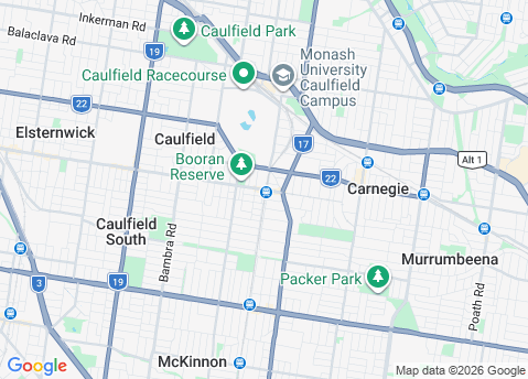 Computer Repairs service area map for Glen Huntly 3163