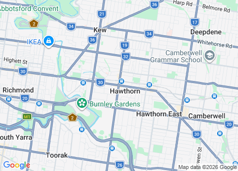 Computer Repairs service area map for Hawthorn 3122