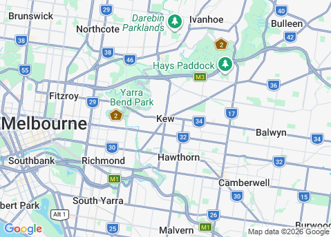 Computer Repairs service area map for Kew 3101