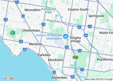 Computer Repairs service area map for Moorabbin Airport 3194