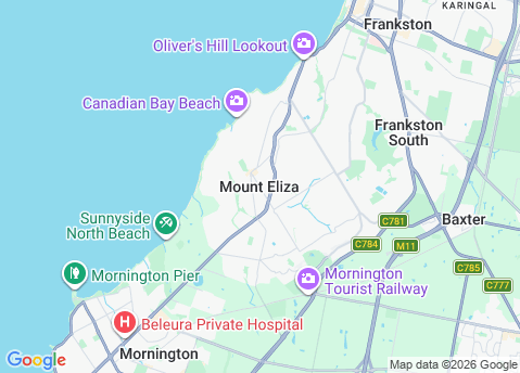 Computer Repairs service area map for Mount Eliza 3930