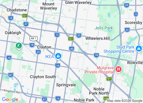 Computer Repairs service area map for Mulgrave 3170