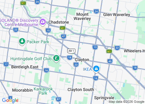 Computer Repairs service area map for Oakleigh East 3166