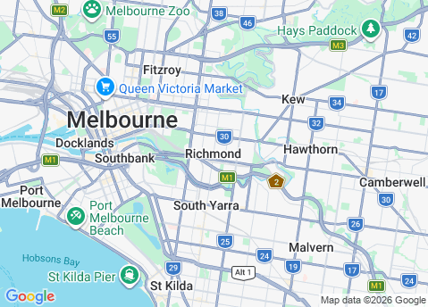 Computer Repairs service area map for Richmond 3121