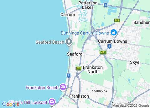 Computer Repairs service area map for Seaford 3198