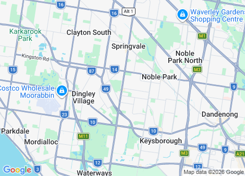 Computer Repairs service area map for Springvale South 3172