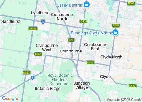 IT Support service area map for Cranbourne 3977