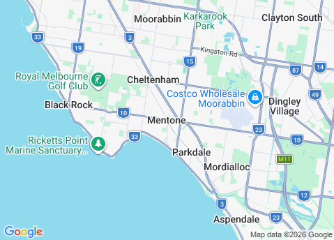 IT Support Mentone 3194 service area map