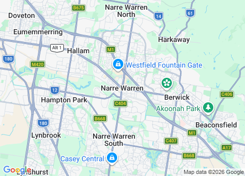 IT Support service area map for Narre Warren 3805